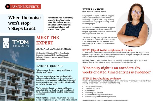 When the noise won’t stop: 7 steps to act