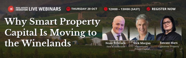 REI Live webinar, 29 October: Why Smart Property Capital Is Moving to the Winelands