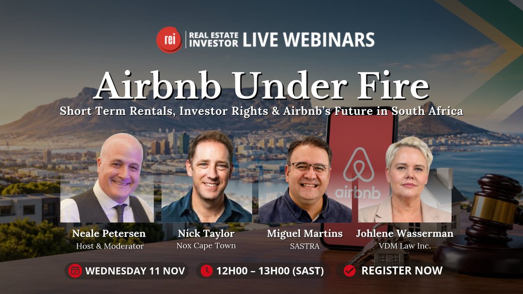 REI Live webinar, Wednesday 11 November: Airbnb Under Fire